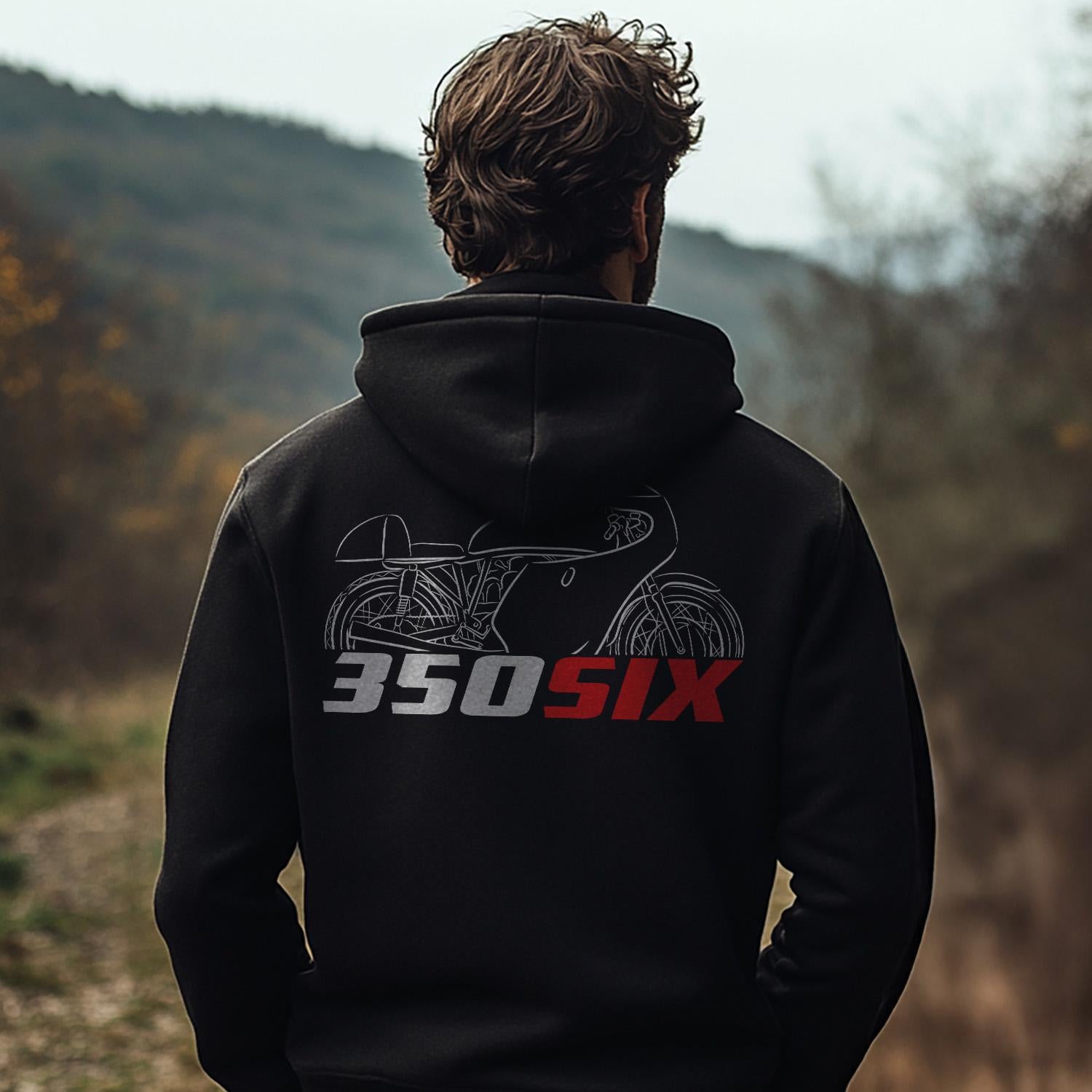 MV Agusta 350 Six 1957 - 1958 Inspired Hoodie - Motorcycle Sweatshirt for Riders