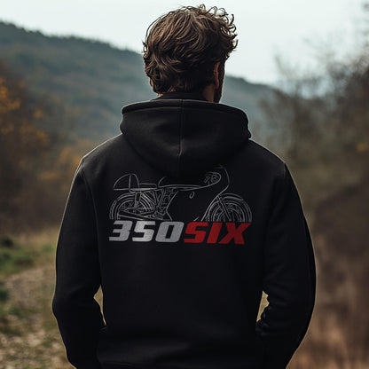 MV Agusta 350 Six 1957 - 1958 Inspired Hoodie - Motorcycle Sweatshirt for Riders