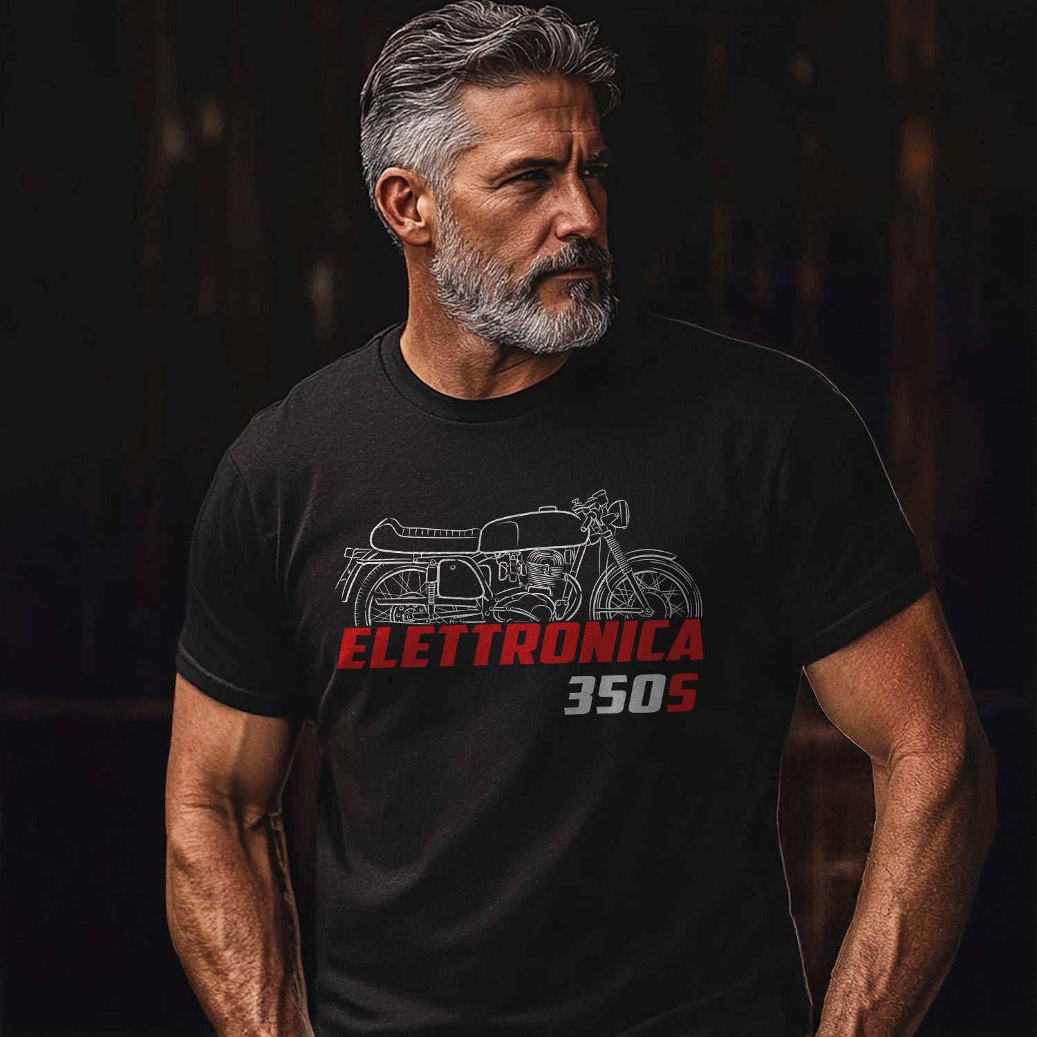 MV Agusta 350 S Elettronica 1972 - 1974 Inspired T-Shirt - Motorcycle Tee Shirt for Riders