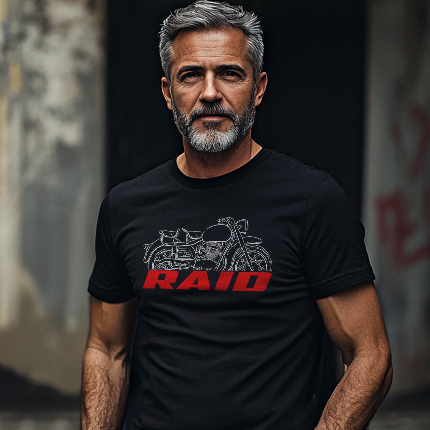 MV Agusta 300 Raid Military 1961 Inspired T-Shirt - Motorcycle Tee Shirt for Riders