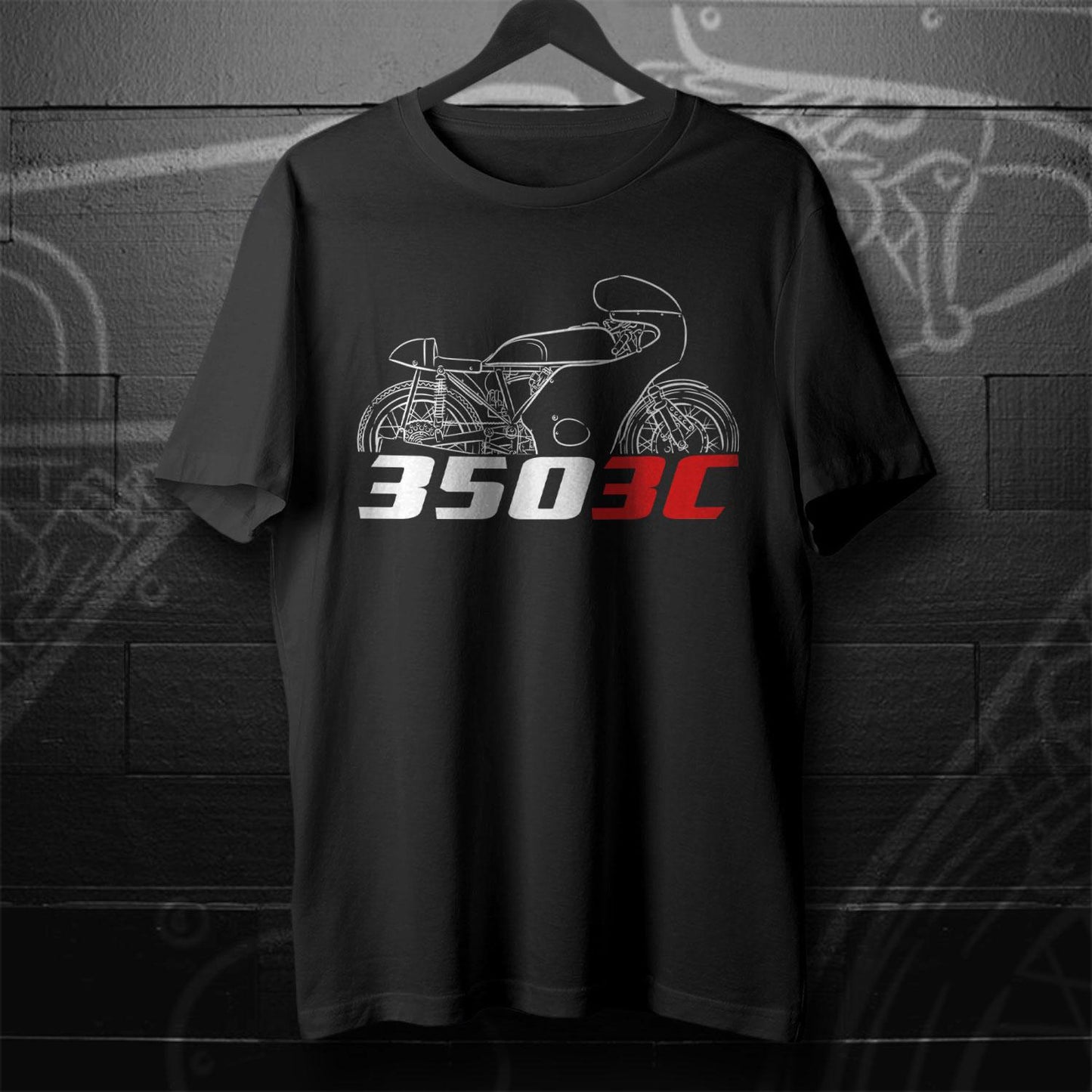 MV Agusta 350 3C 1965 - 1973 Inspired T-Shirt - Motorcycle Tee Shirt for Riders