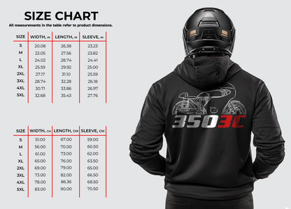 MV Agusta 350 3C 1965 - 1973 Inspired Hoodie - Motorcycle Sweatshirt for Riders