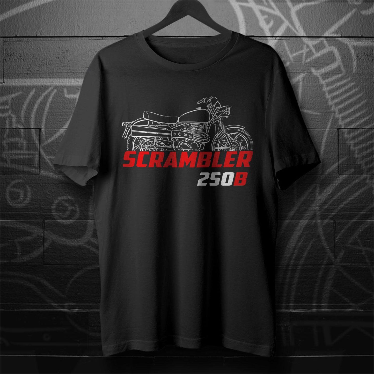 MV Agusta 250B Scrambler 1969 - 1971 Inspired T-Shirt - Motorcycle Tee Shirt for Riders