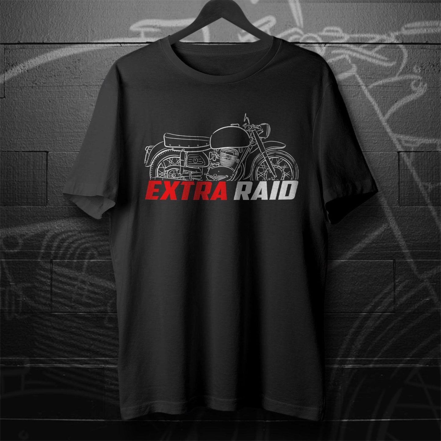 MV Agusta 250 Extra Raid 1957 - 1961 Inspired T-Shirt - Motorcycle Tee Shirt for Riders