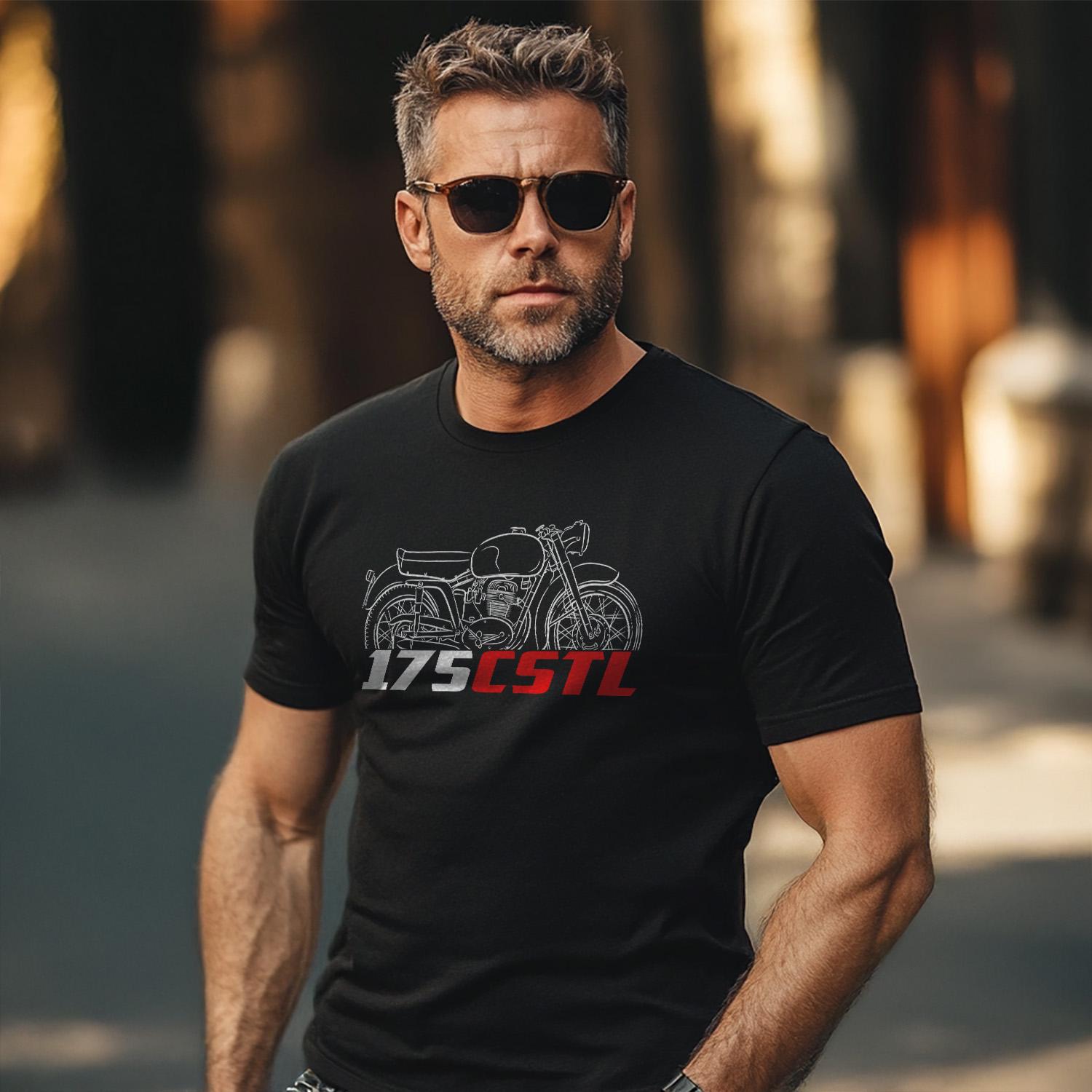 MV Agusta 175 CSTL 1953 - 1957 Inspired T-Shirt - Motorcycle Tee Shirt for Riders