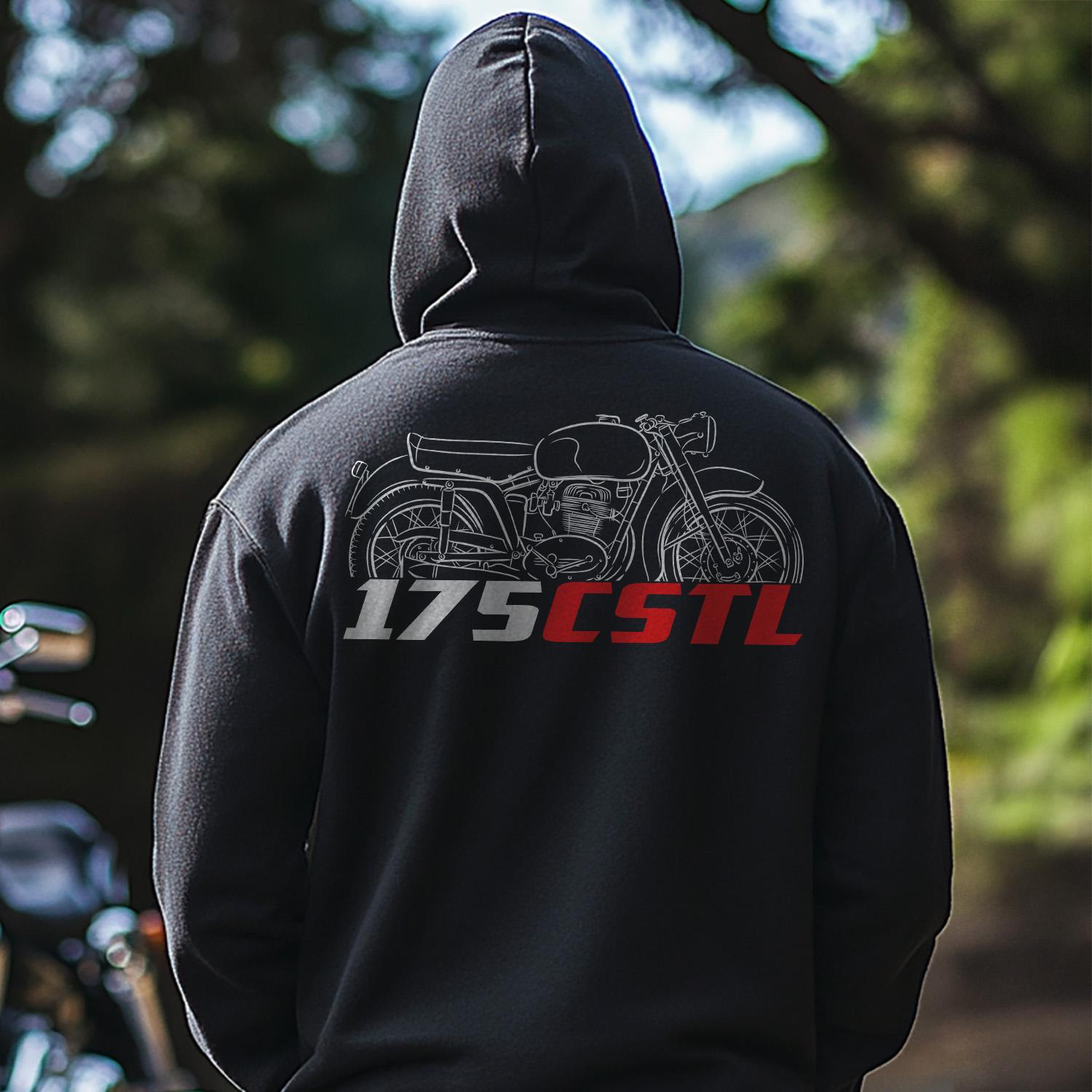 MV Agusta 175 CSTL 1953 - 1957 Inspired Hoodie - Motorcycle Sweatshirt for Riders