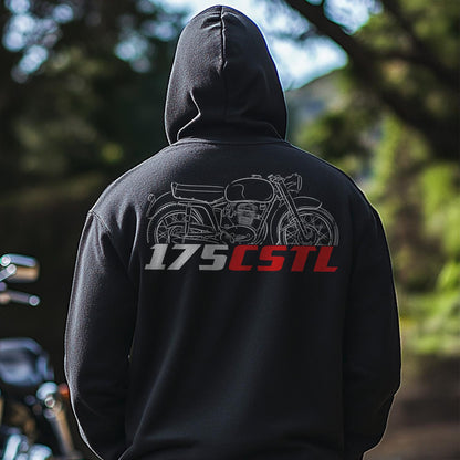 MV Agusta 175 CSTL 1953 - 1957 Inspired Hoodie - Motorcycle Sweatshirt for Riders