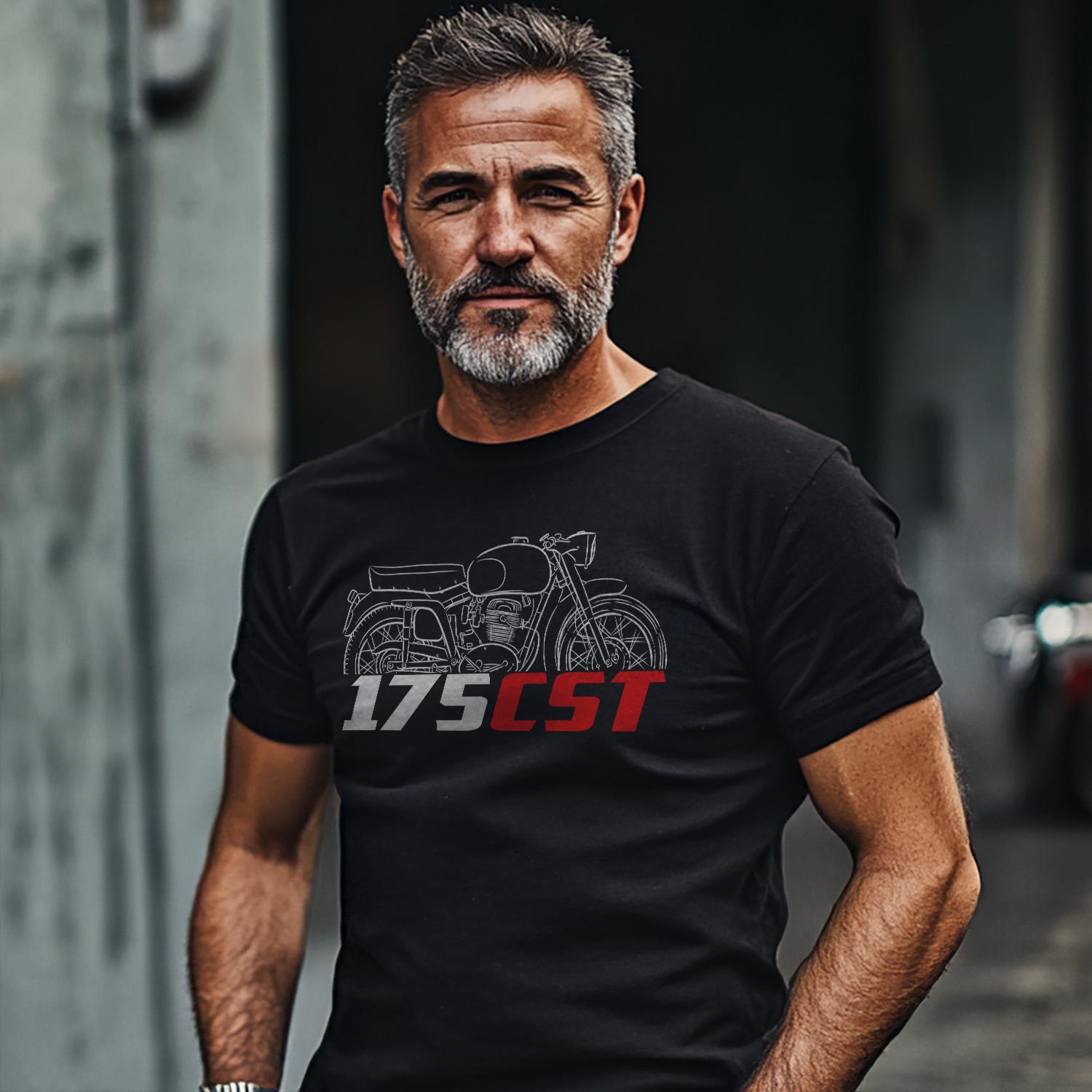 MV Agusta 175 CST 1953 - 1957 Inspired T-Shirt - Motorcycle Tee Shirt for Riders
