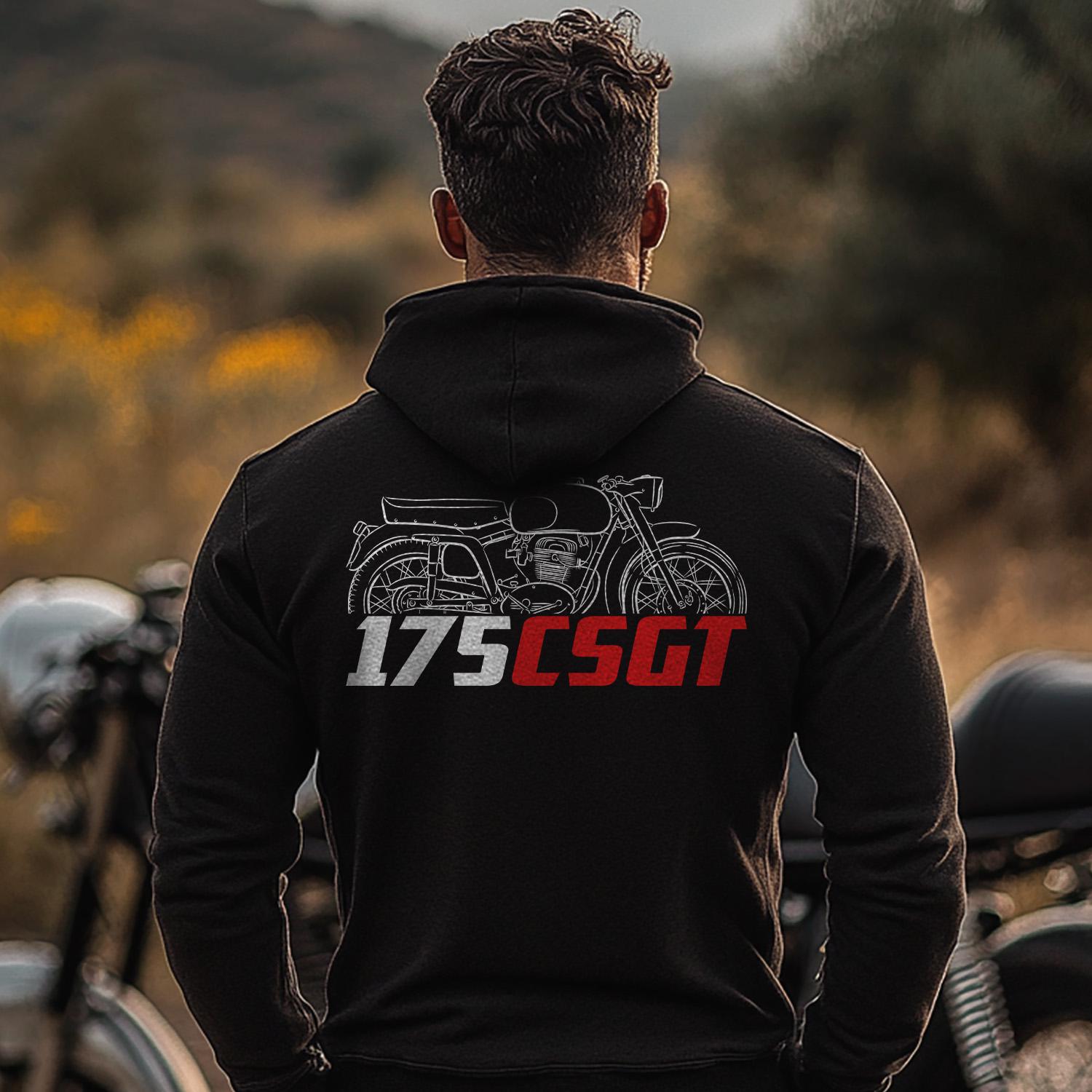 MV Agusta 175 CSGT 1957 Inspired Hoodie - Motorcycle Sweatshirt for Riders