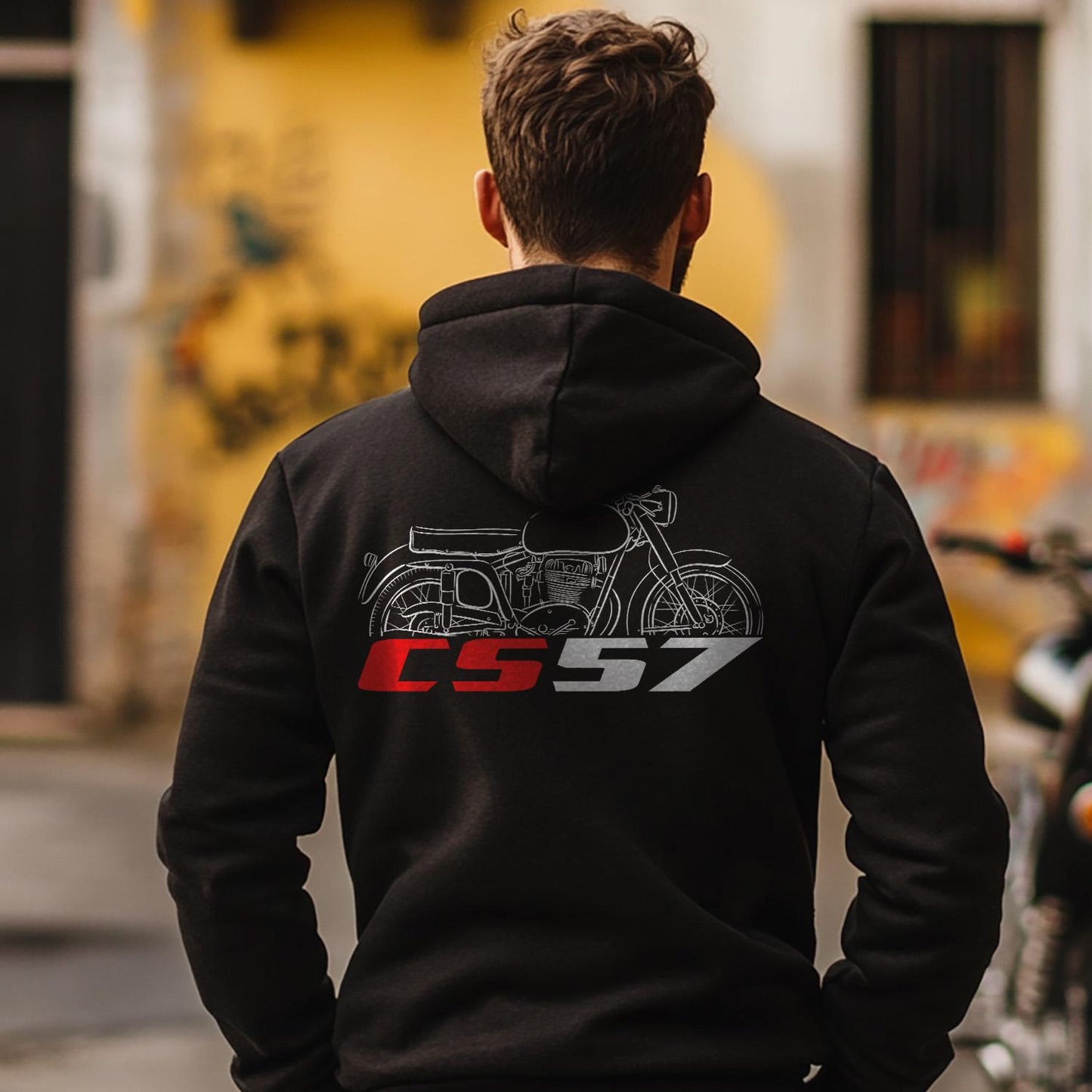 MV Agusta 175 CS 57 1957 - 1958 Inspired Hoodie - Motorcycle Sweatshirt for Riders
