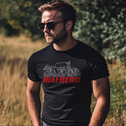 MV Agusta 175 Bialbero 1954 - 1958 Inspired T-Shirt - Motorcycle Tee Shirt for Riders
