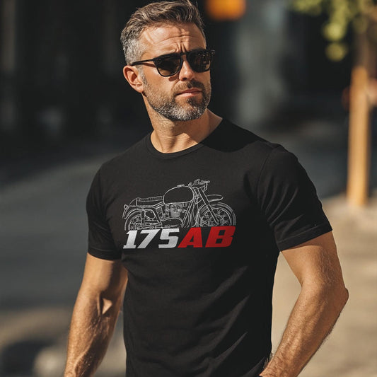 MV Agusta 175 AB 1957 - 1959 Inspired T-Shirt - Motorcycle Tee Shirt for Riders
