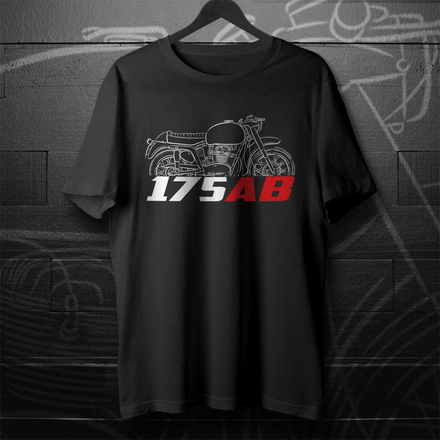 MV Agusta 175 AB 1957 - 1959 Inspired T-Shirt - Motorcycle Tee Shirt for Riders