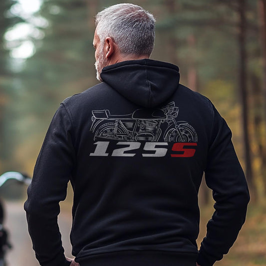 MV Agusta 125S 1975 - 1977 Inspired Hoodie - Motorcycle Sweatshirt for Riders