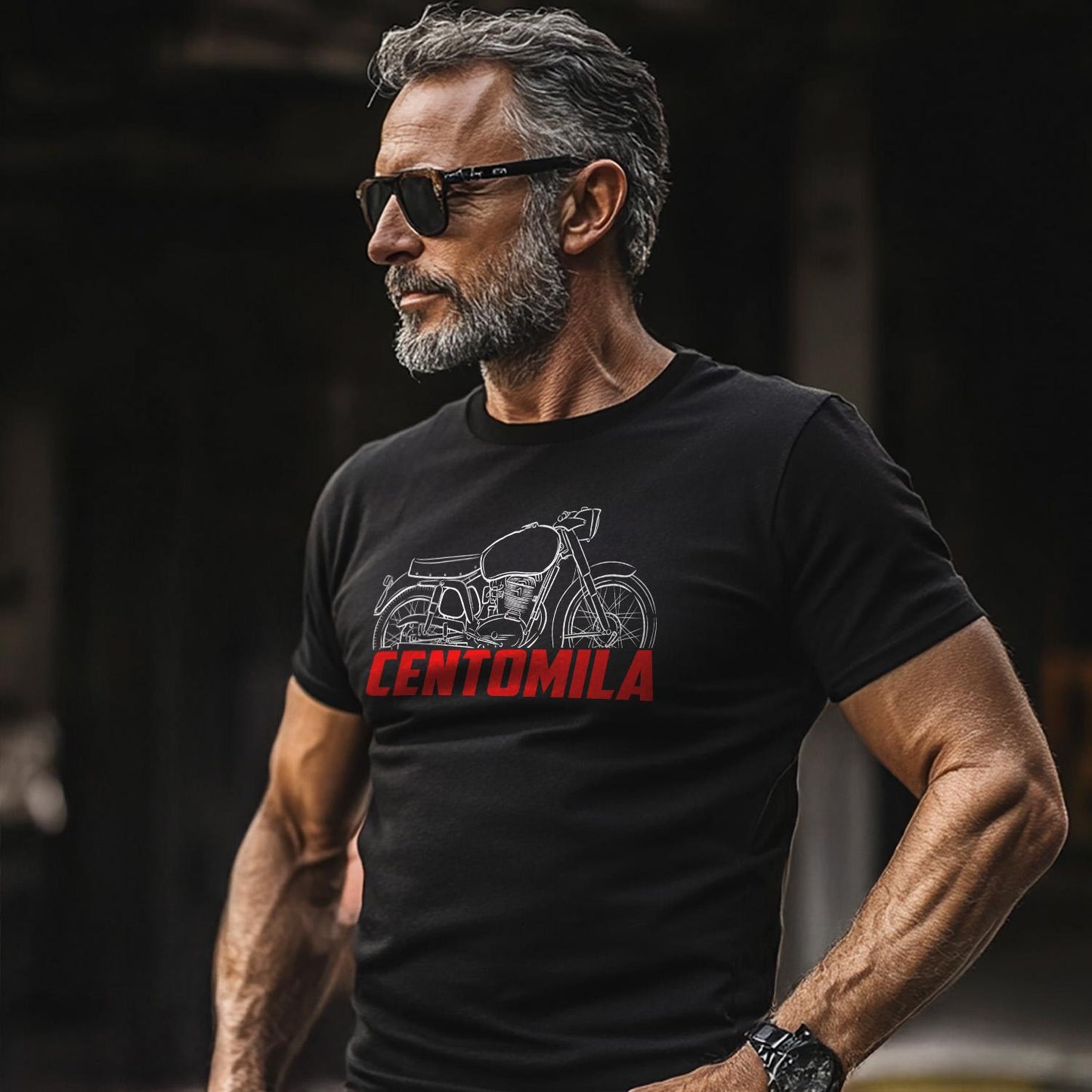 MV Agusta 125 TREL Centomila 1959 - 1963 Inspired T-Shirt - Motorcycle Tee Shirt for Riders