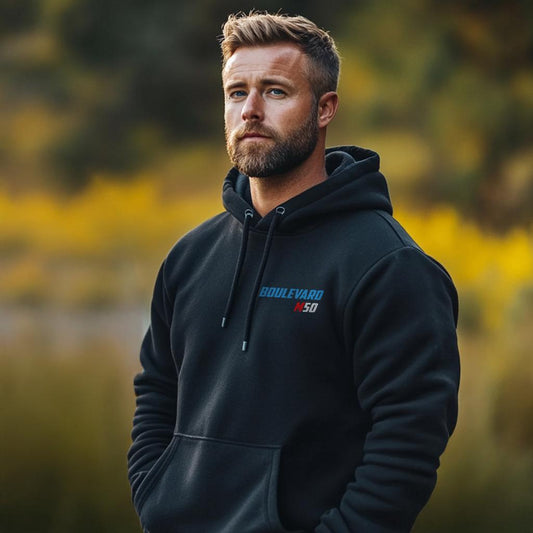 Suzuki Boulevard M50 Inspired Hoodie - Motorcycle Sweatshirt for Riders