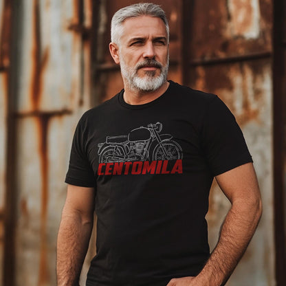 MV Agusta 125 TRA Centomila 1959 - 1963 Inspired T-Shirt - Motorcycle Tee Shirt for Riders
