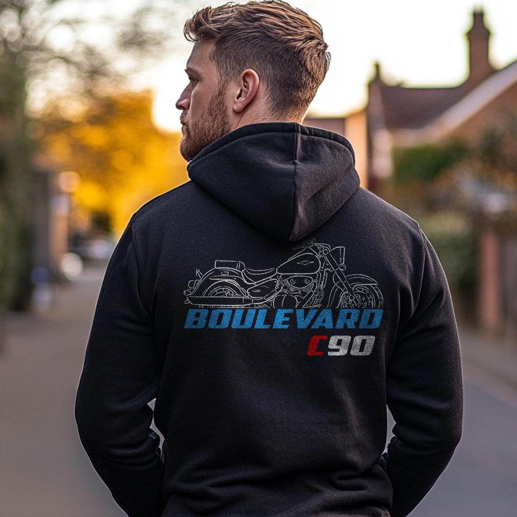 Suzuki Boulevard C90 Inspired Hoodie - Motorcycle Sweatshirt for Riders
