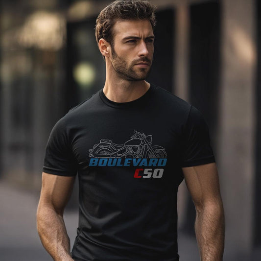 Suzuki Boulevard C50 Inspired T-Shirt - Motorcycle Tee Shirt for Riders
