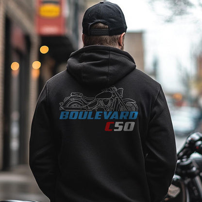Suzuki Boulevard C50 Inspired Hoodie - Motorcycle Sweatshirt for Riders