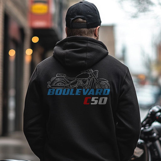 Suzuki Boulevard C50 Inspired Hoodie - Motorcycle Sweatshirt for Riders