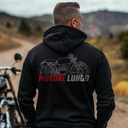 MV Agusta 125 Motore Lungo 1950 - 1953 Inspired Hoodie - Motorcycle Sweatshirt for Riders