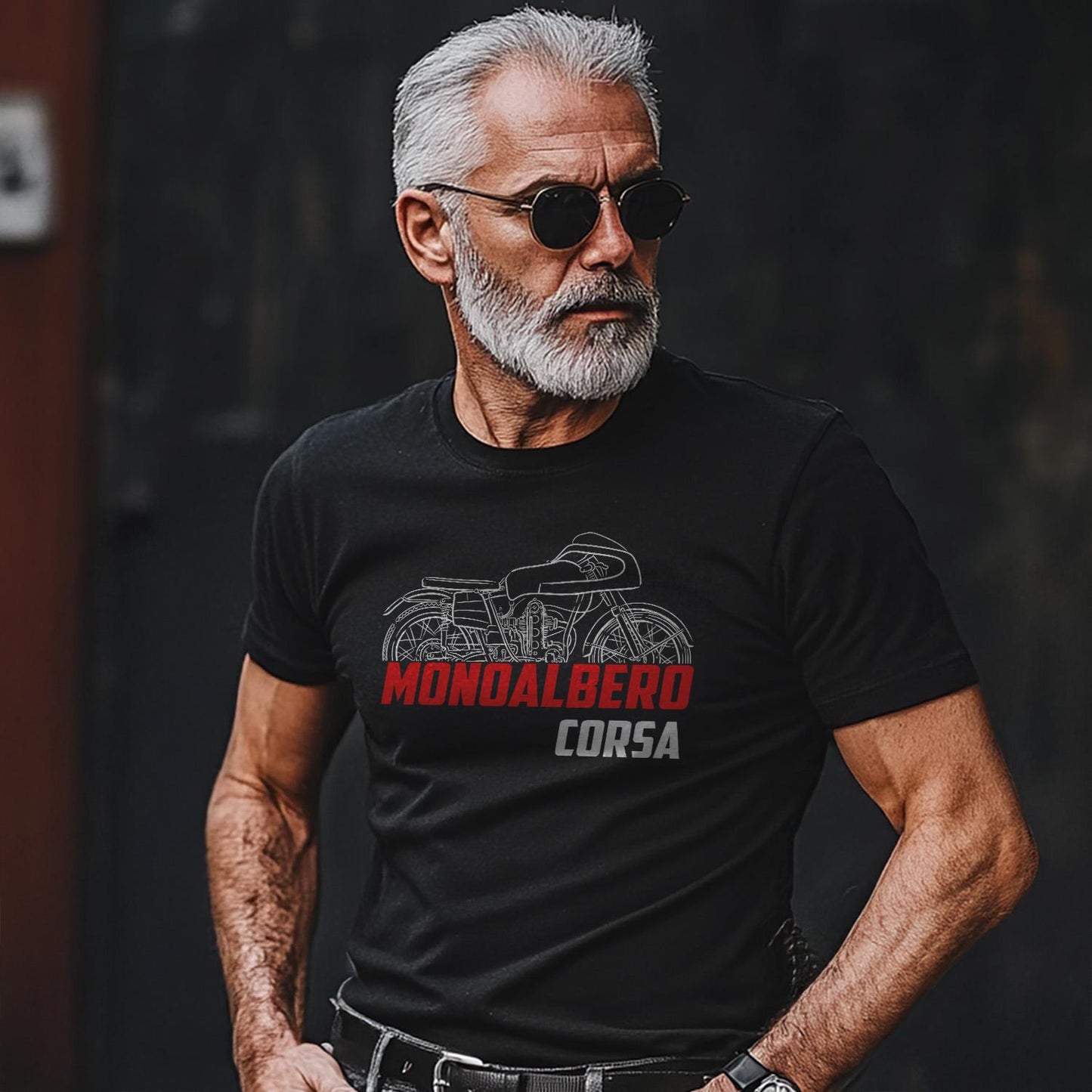 MV Agusta 125 Monoalbero Corsa 1952 - 1956 Inspired T-Shirt - Motorcycle Tee Shirt for Riders