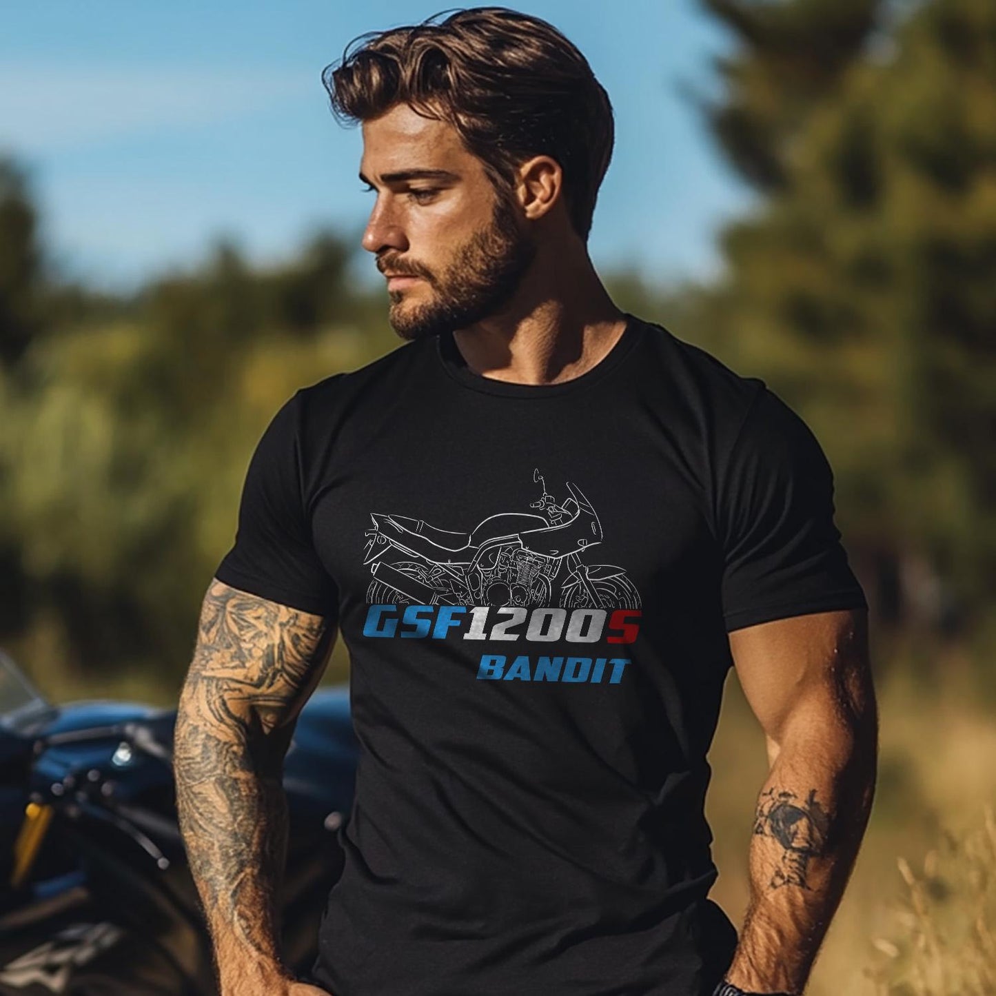 Suzuki GSF1200S Bandit Inspired T-Shirt - Motorcycle Tee Shirt for Riders