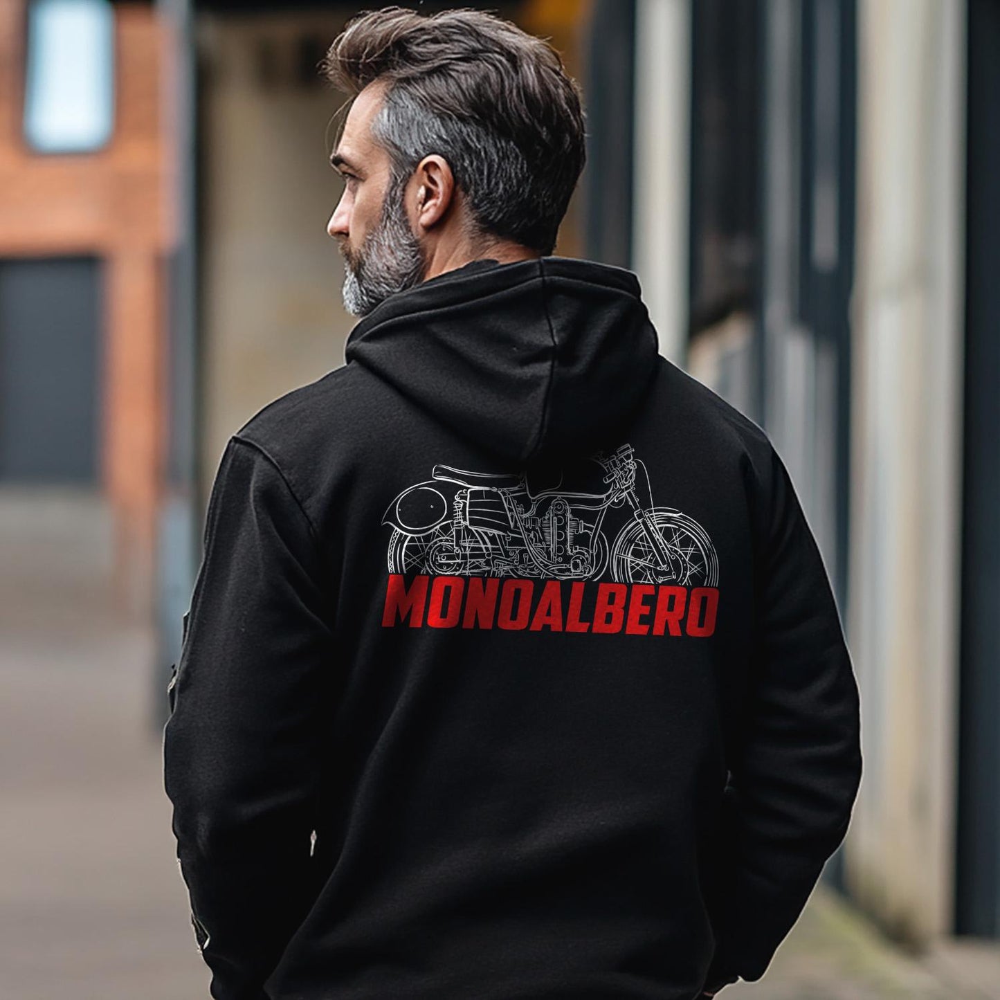 MV Agusta 125 Monoalbero 1953 - 1956 Inspired Hoodie - Motorcycle Sweatshirt for Riders