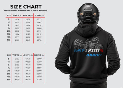Suzuki GSF1200S Bandit Inspired Hoodie - Motorcycle Sweatshirt for Riders