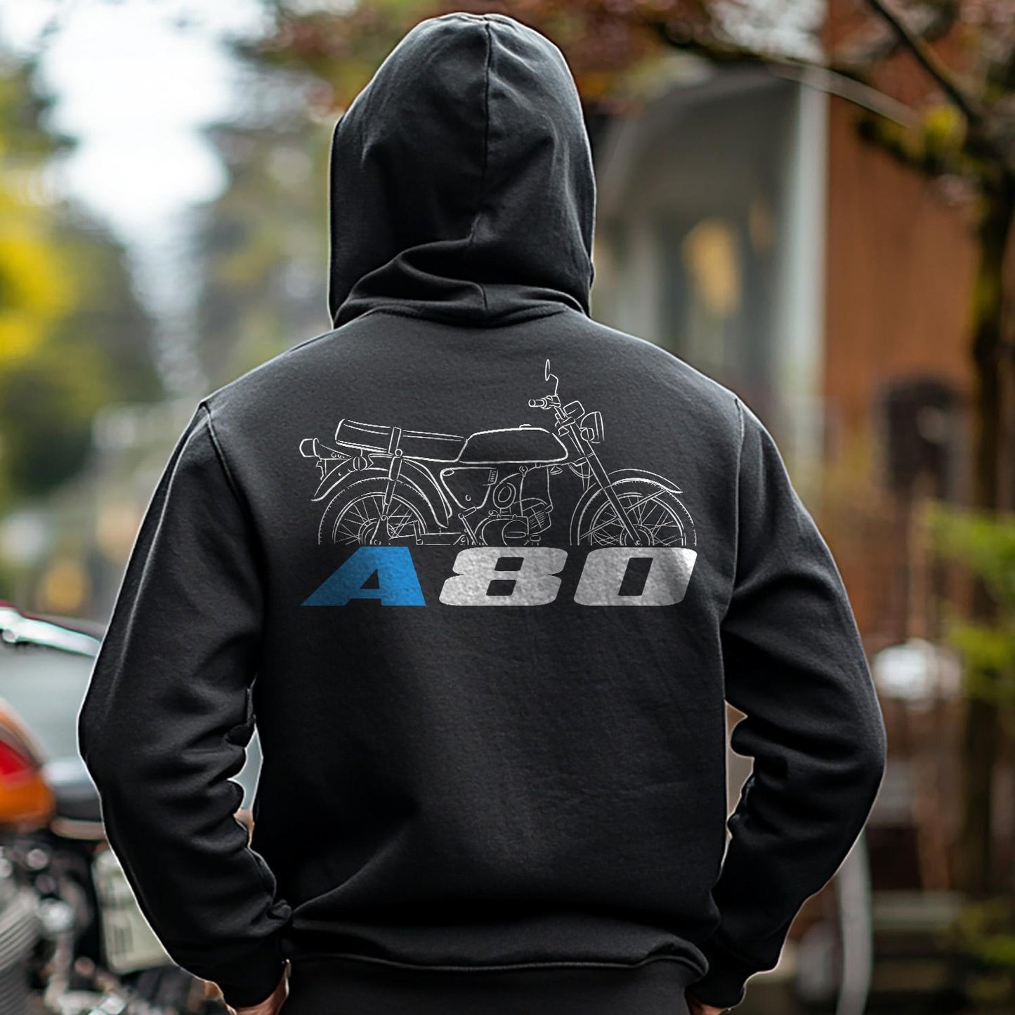 Suzuki A80 Inspired Hoodie - Motorcycle Sweatshirt for Riders