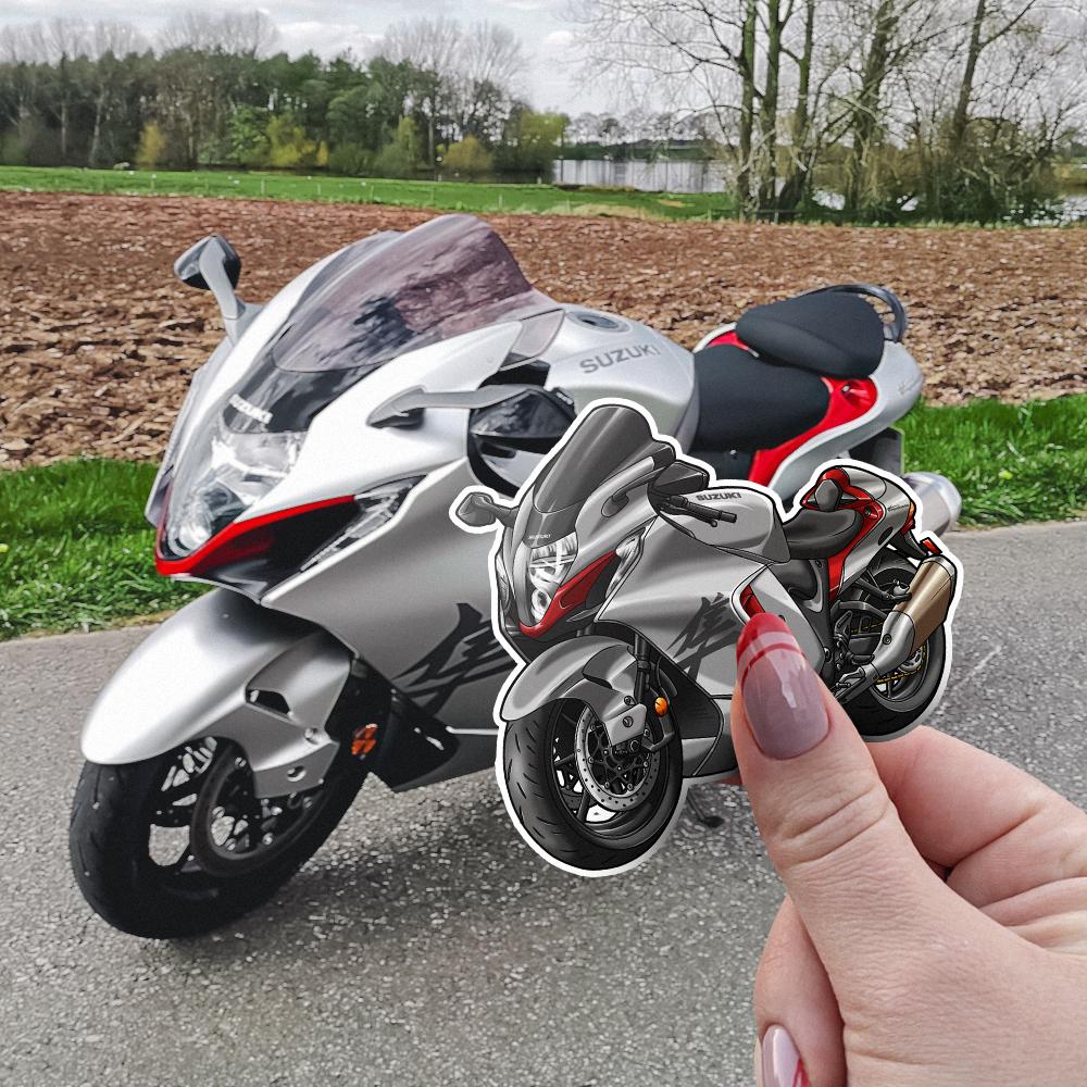 Suzuki Hayabusa 2021 - 2024 Inspired Stickers - Set of 3 Biker Motorcycle Decals