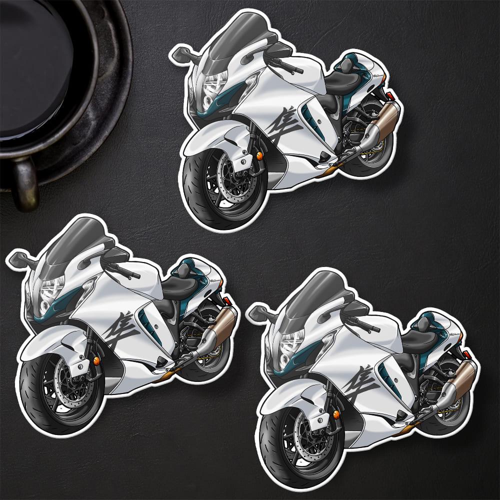 Suzuki Hayabusa 2021 - 2024 Inspired Stickers - Set of 3 Biker Motorcycle Decals