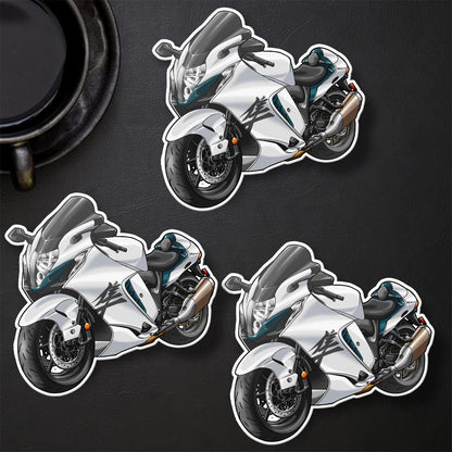 Suzuki Hayabusa 2021 - 2024 Inspired Stickers - Set of 3 Biker Motorcycle Decals