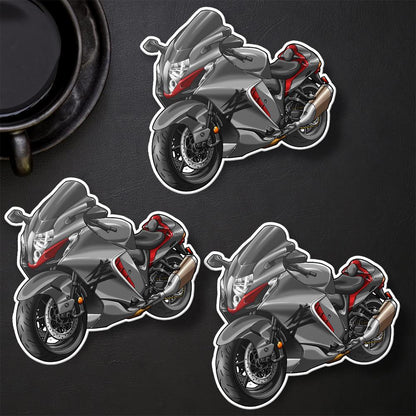 Suzuki Hayabusa 2021 - 2024 Inspired Stickers - Set of 3 Biker Motorcycle Decals