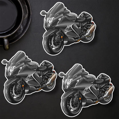 Suzuki Hayabusa 2021 - 2024 Inspired Stickers - Set of 3 Biker Motorcycle Decals
