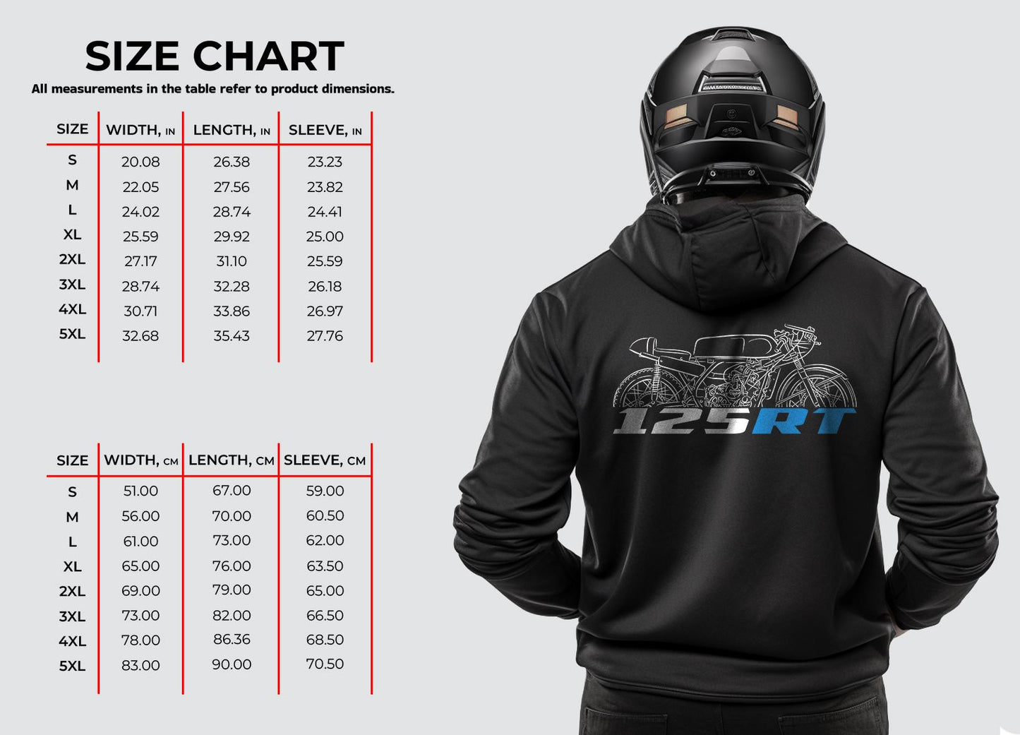 Suzuki 125 RT Inspired Hoodie - Motorcycle Sweatshirt for Riders