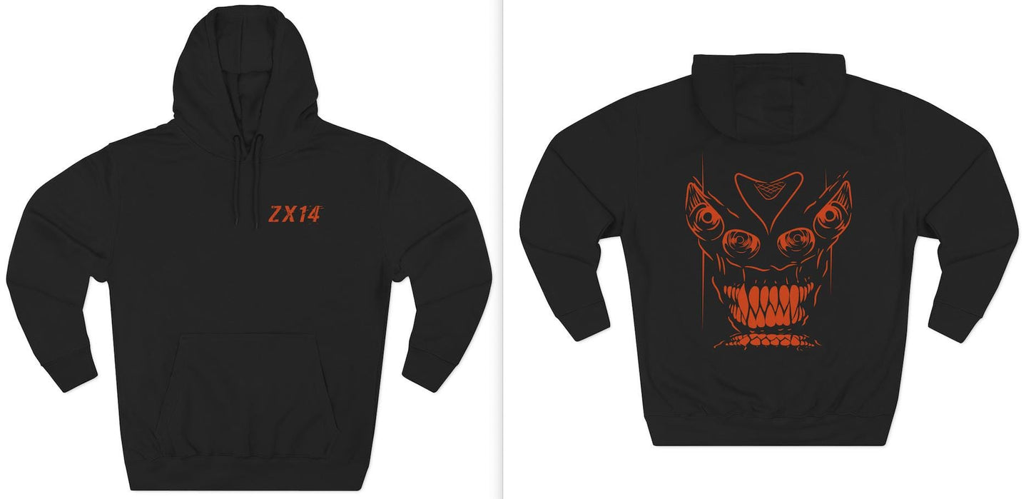 Kawasaki Ninja ZX-14R Inspired Hoodie - Motorcycle Sweatshirt for Riders