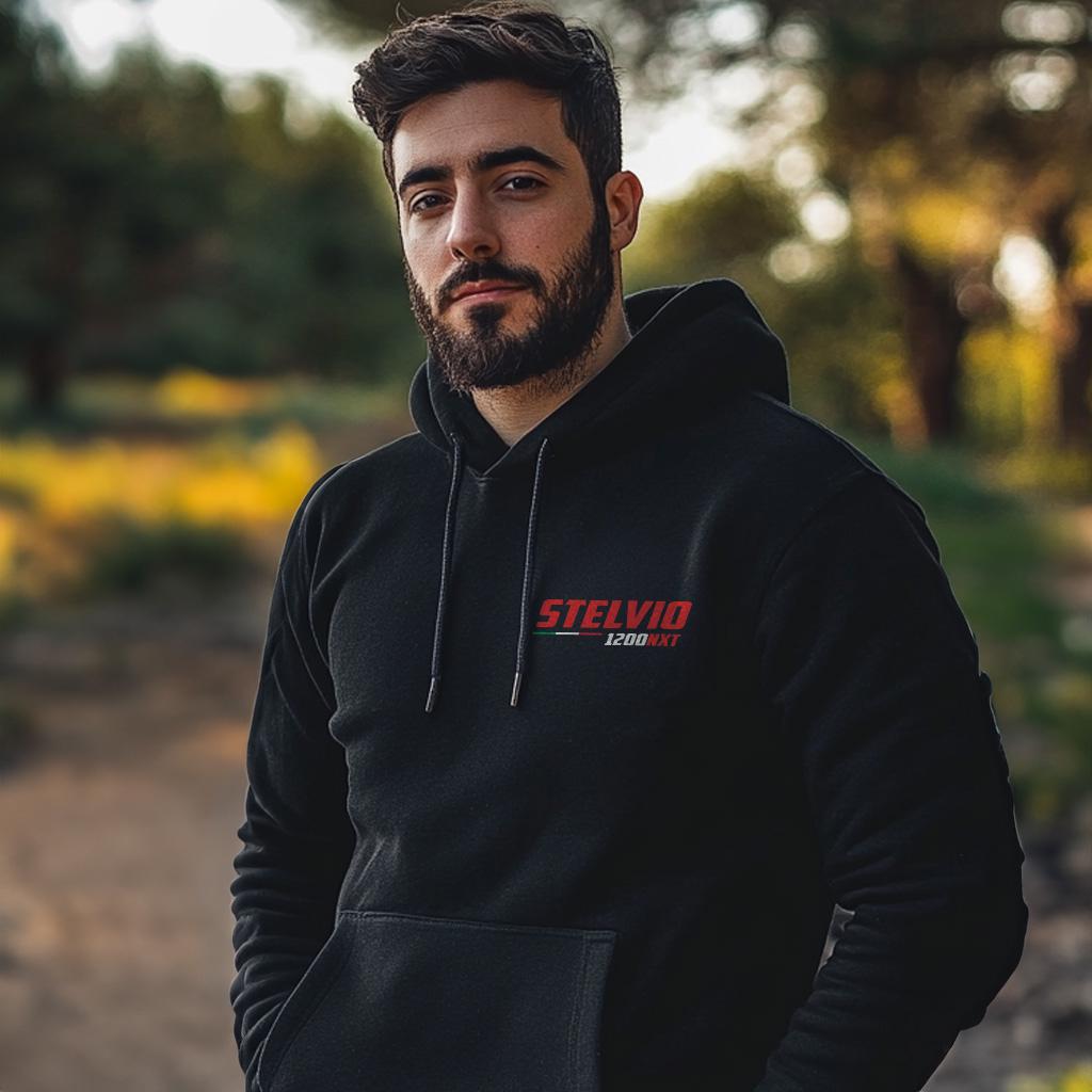 Moto Guzzi Stelvio 1200 NTX Inspired Hoodie - Motorcycle Sweatshirt for Riders
