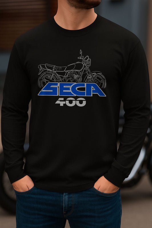 Yamaha XJ400 Seca 1980 - 1983 Inspired Long Sleeve T-Shirt - Long-Sleeve Motorcycle Tee Shirt for Riders