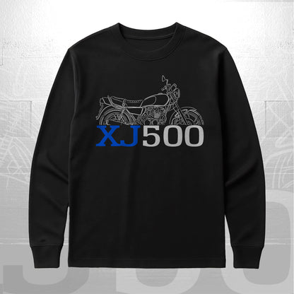 Yamaha XJ500 1981 Inspired Long Sleeve T-Shirt - Long-Sleeve Motorcycle Tee Shirt for Riders