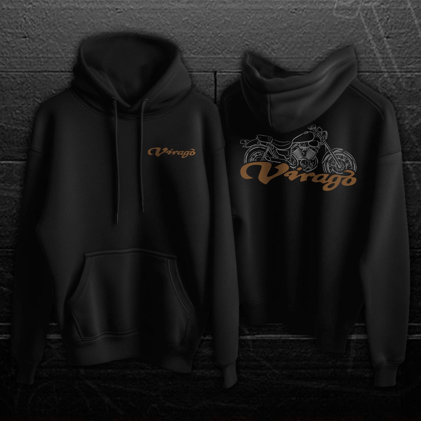 Yamaha XV400 Virago 1987 - 1994 Inspired Hoodie - Motorcycle Sweatshirt for Riders