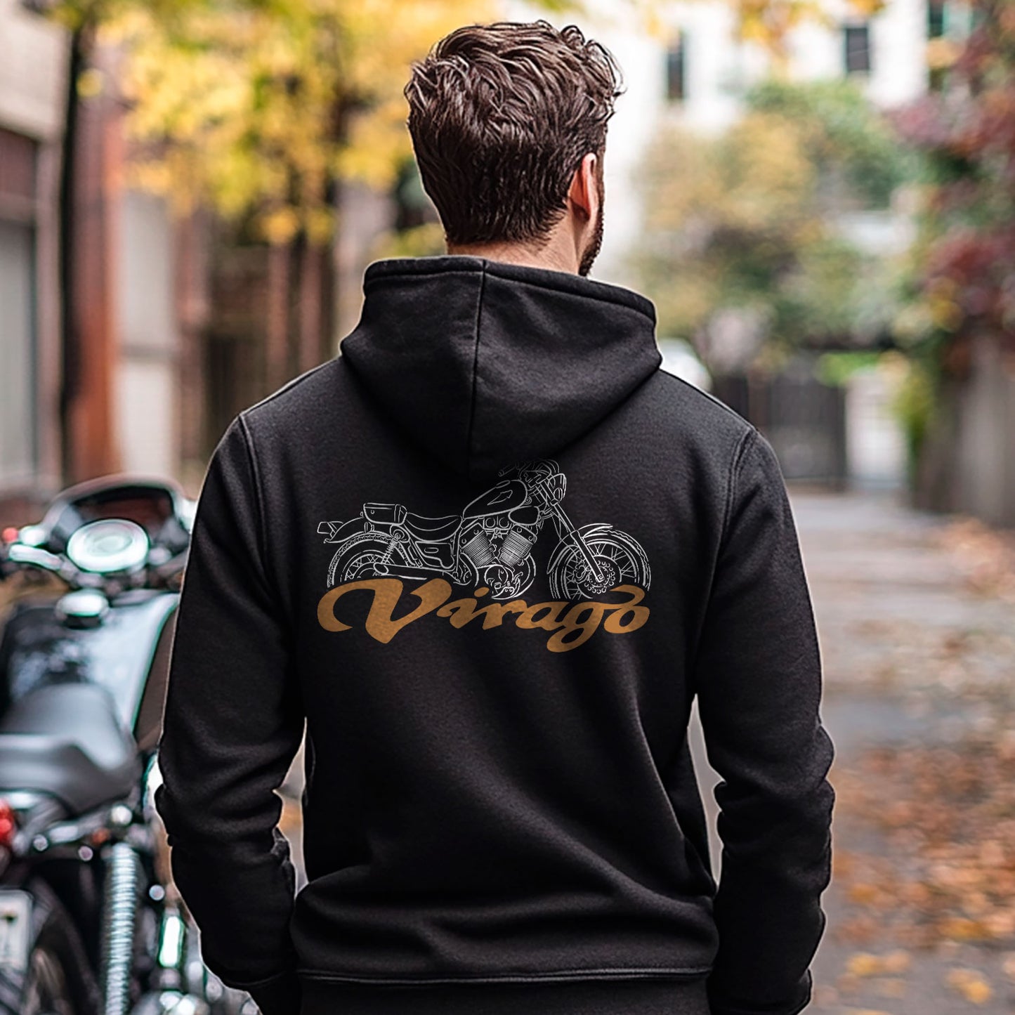 Yamaha XV535 Virago 1987 - 2003 Inspired Hoodie - Motorcycle Sweatshirt for Riders