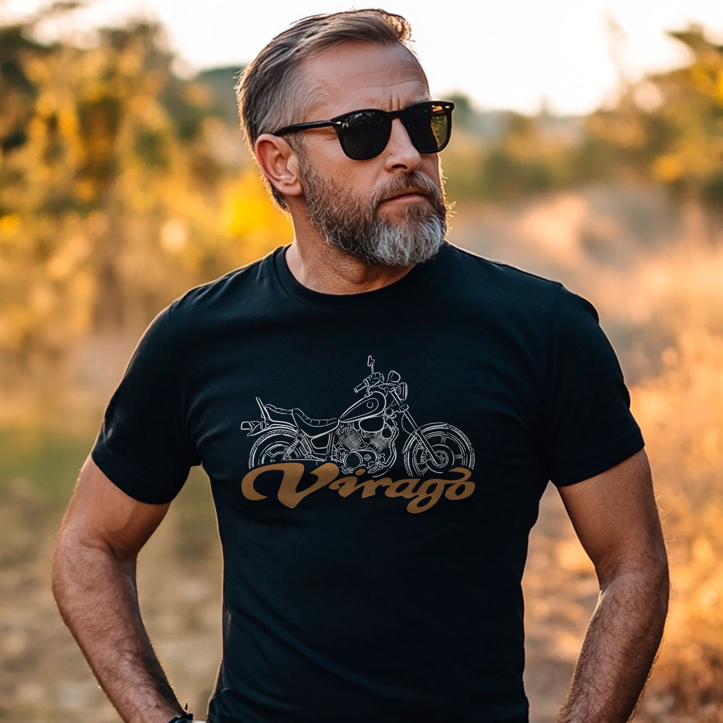 Yamaha XV700 Virago 1984 - 1987 Inspired T-Shirt - Motorcycle Tee Shirt for Riders