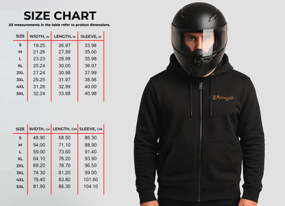 Yamaha XV700 Virago 1984 - 1987 Inspired Zip Hoodie - Zip Up Motorcycle Sweatshirt for Riders