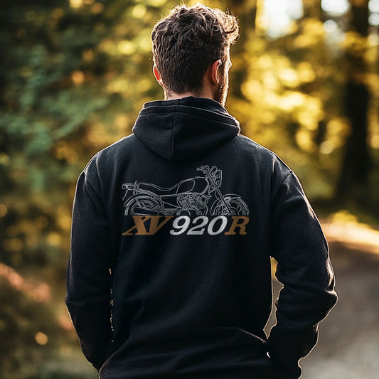 Yamaha XV920R 1981 - 1982 Inspired Zip Hoodie - Zip Up Motorcycle Sweatshirt for Riders