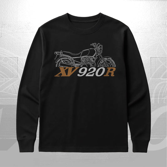 Yamaha XV920R 1981 - 1982 Inspired Long Sleeve T-Shirt - Long-Sleeve Motorcycle Tee Shirt for Riders
