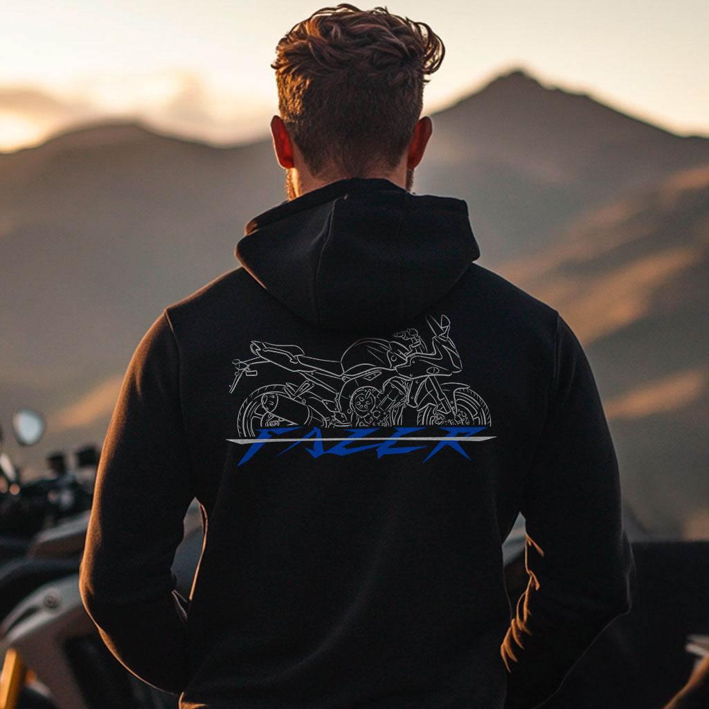 Yamaha FZ1 Fazer Inspired Hoodie - Motorcycle Sweatshirt for Riders