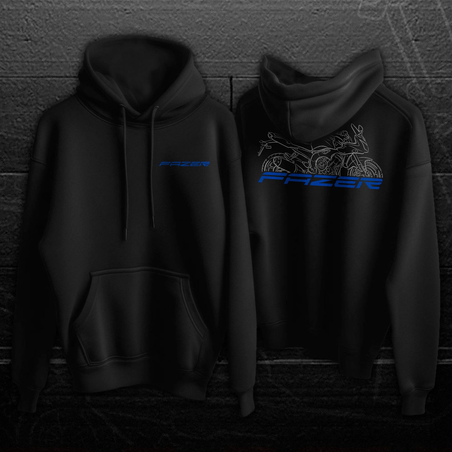 Yamaha FZ1 Fazer Inspired Hoodie - Motorcycle Sweatshirt for Riders