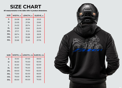 Yamaha FZ6 Fazer Inspired Hoodie - Motorcycle Sweatshirt for Riders